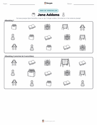 Jane Addams afdrukbare werkblad voorbeeld
