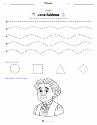 Aperçu de la feuille de travail imprimable Jane Addams