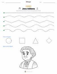 Prévia da folha de atividades imprimível Jane Addams