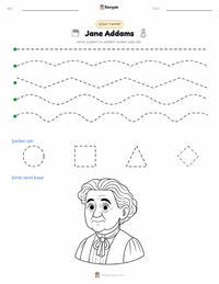 Jane Addams yazdırılabilir çalışma sayfası önizlemesi