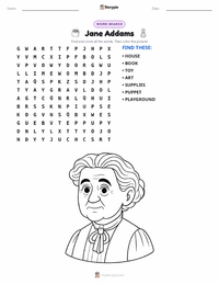 Jane Addams printable worksheet preview