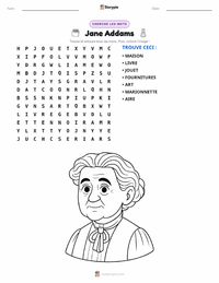 Aperçu de la feuille de travail imprimable Jane Addams