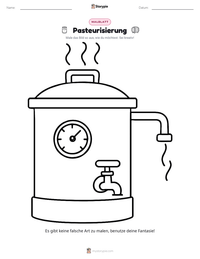 Pasteurisierung druckbare Arbeitsblatt Vorschau
