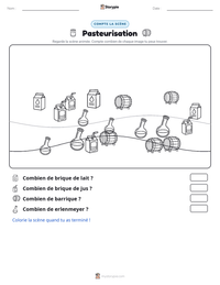Aperçu de la feuille de travail imprimable Pasteurisation
