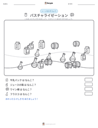 パスチャライゼーション の印刷可能ワークシートプレビュー