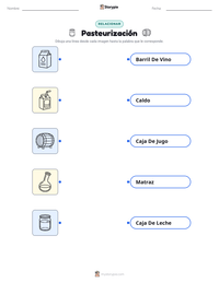 Vista previa de la hoja de trabajo imprimible de Pasteurización
