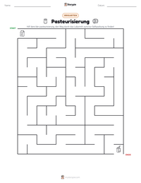 Pasteurisierung druckbare Arbeitsblatt Vorschau