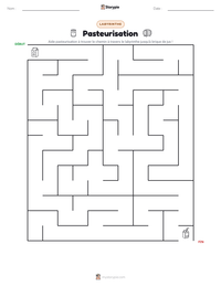 Aperçu de la feuille de travail imprimable Pasteurisation