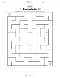 Pasteurisatie afdrukbare werkblad voorbeeld
