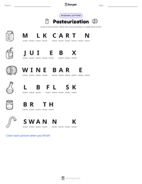 Pasteurization printable worksheet preview