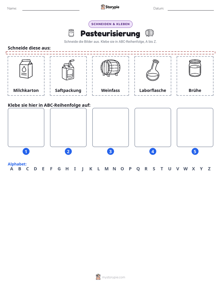 Schneiden & Einfügen Alphabet