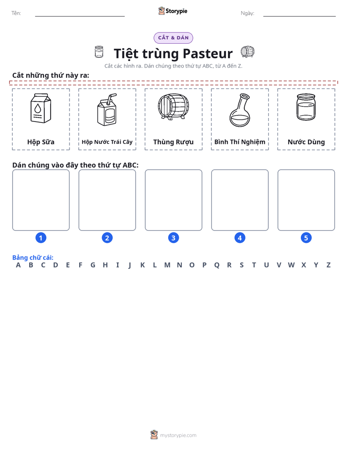 Cắt & Dán Chữ Cái