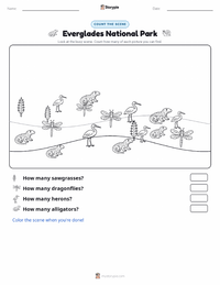Everglades National Park printable worksheet preview