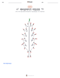 에버글레이즈 국립공원 인쇄 가능한 워크시트 미리보기