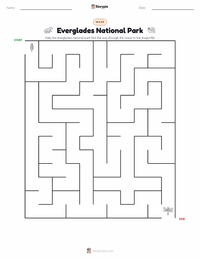 Everglades National Park printable worksheet preview