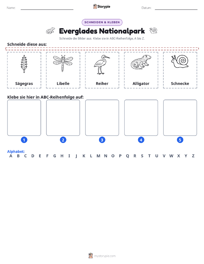 Schneiden & Einfügen Alphabet