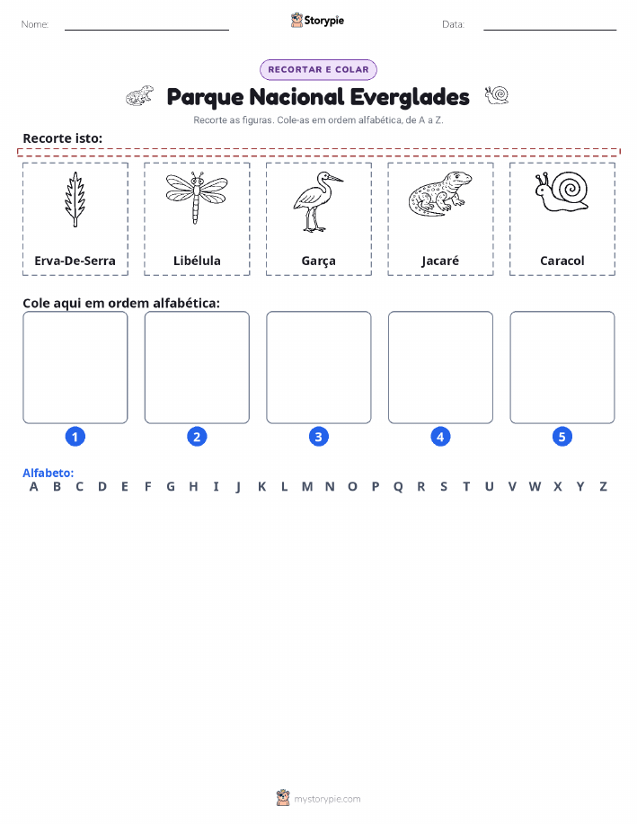 Recortar & Colar Alfabeto