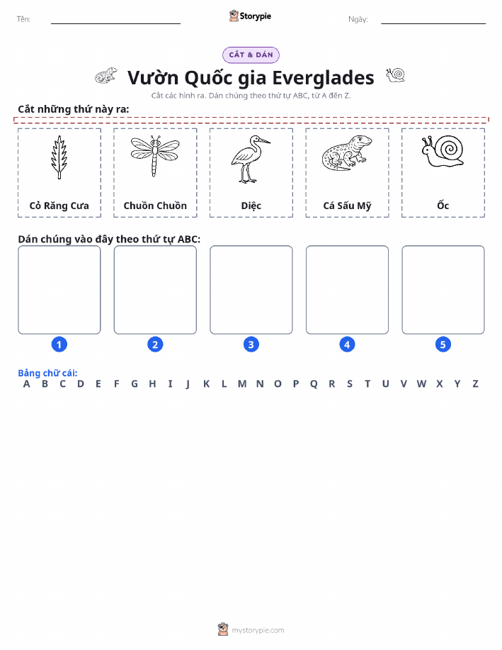 Cắt & Dán Chữ Cái