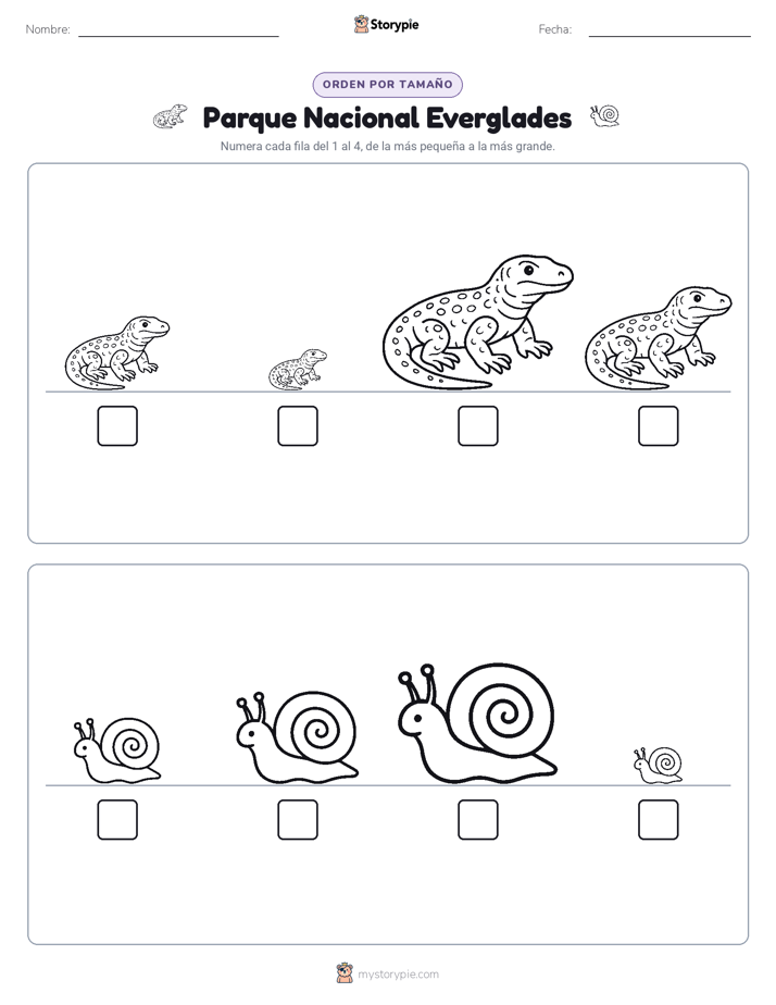 Orden de Tamaños