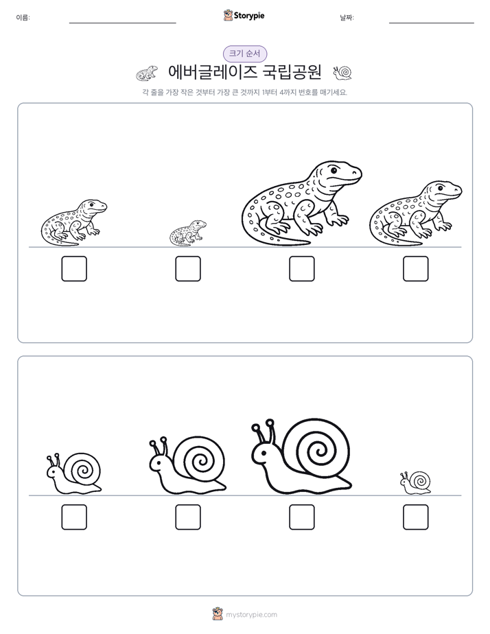 크기 순서