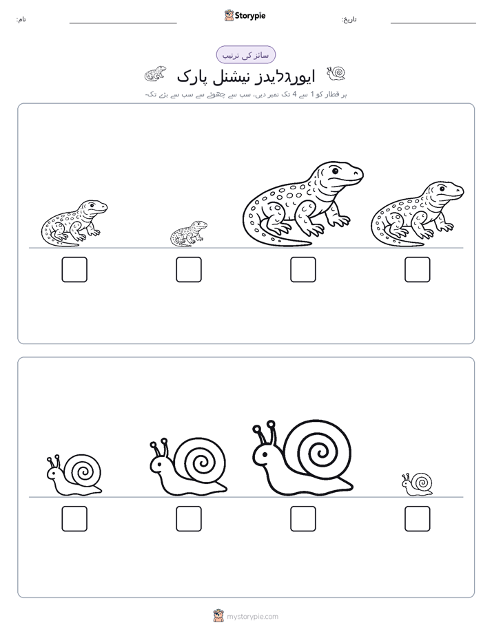 سائز کی ترتیب