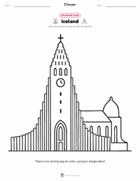 Iceland printable worksheet preview