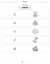 Iceland printable worksheet preview