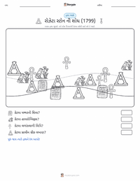રોઝેટા સ્ટોનની શોધ છાપી શકાય તેવી કાર્યપત્રક પૂર્વદર્શન