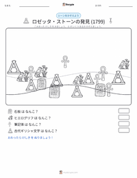 ロゼッタストーンの発見 の印刷可能ワークシートプレビュー