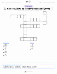 Aperçu de la feuille de travail imprimable Découverte de la pierre de Rosette