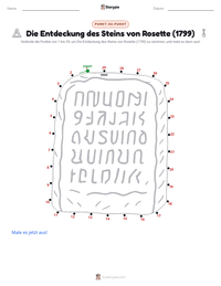 Entdeckung des Steins von Rosette druckbare Arbeitsblatt Vorschau