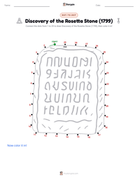 Discovery of the Rosetta Stone (1799) printable worksheet preview