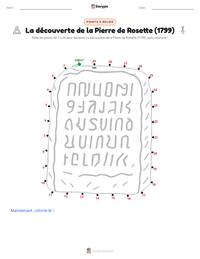 Aperçu de la feuille de travail imprimable Découverte de la pierre de Rosette