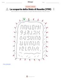 Anteprima della scheda stampabile di Scoperta della Stele di Rosetta