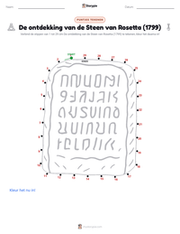 Ontdekking van de Steen van Rosetta afdrukbare werkblad voorbeeld