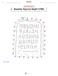 Rosetta Taşı'nın Keşfi yazdırılabilir çalışma sayfası önizlemesi