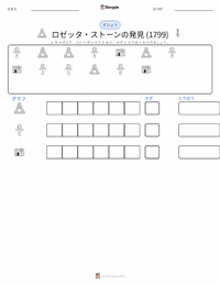 ロゼッタストーンの発見 の印刷可能ワークシートプレビュー