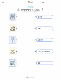 로제타석의 발견 인쇄 가능한 워크시트 미리보기