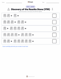 Discovery of the Rosetta Stone (1799) printable worksheet preview