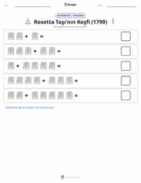 Rosetta Taşı'nın Keşfi yazdırılabilir çalışma sayfası önizlemesi