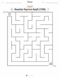 Rosetta Taşı'nın Keşfi yazdırılabilir çalışma sayfası önizlemesi