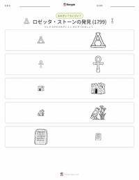 ロゼッタストーンの発見 の印刷可能ワークシートプレビュー