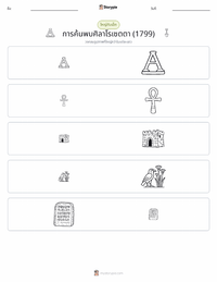 การค้นพบศิลาโรเซตตา ตัวอย่างแบบฝึกหัดที่พิมพ์ได้