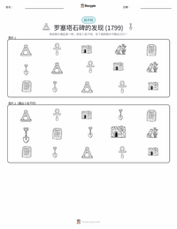 罗塞塔石碑的发现 可打印工作表预览