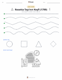 Rosetta Taşı'nın Keşfi yazdırılabilir çalışma sayfası önizlemesi