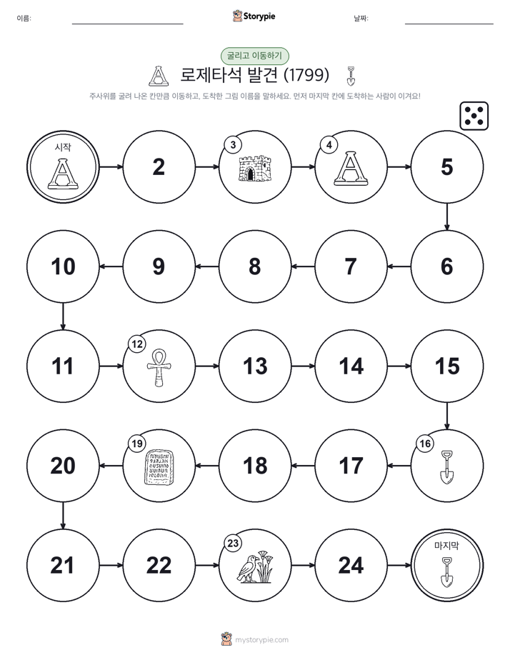 주사위 굴리고 이동하기 게임