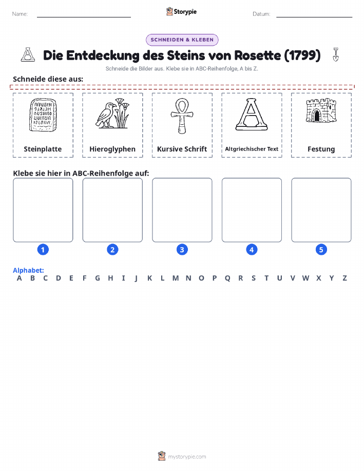 Schneiden & Einfügen Alphabet