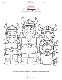 Vikingen afdrukbare werkblad voorbeeld