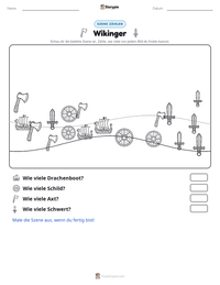 Wikinger druckbare Arbeitsblatt Vorschau