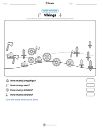 Vikings printable worksheet preview